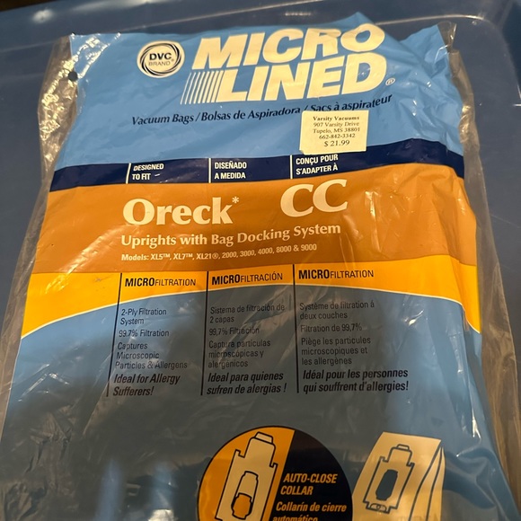 DVC Micro Lined ORECK CC, Vacuum Bags 6 - Picture 3 of 5